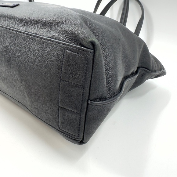 Fossil Julia Tote Black Leather Large Shoulder Bag Carryall Purse Pebbled - Picture 9 of 16